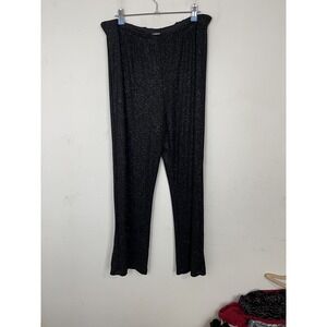 JBS LTD Women Pants 16W Metallic Wide Leg Pull On Holiday Party Cocktail Evening